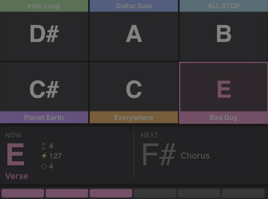 Phat Controller display showing NOW/NEXT view
